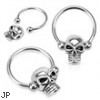 Skull Bead Surgical Steel Captive Bead Ring