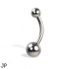 Small plain belly button ring