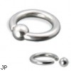 Snap-in captive bead ring, 8 ga (no tools required!)