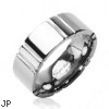 Solid Titanium Multi Faceted Groove Band Ring