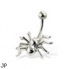 Spider belly button ring