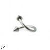 Spiral eyebrow ring with cones, 16 ga