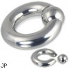 Spring ball captive bead ring, 0 ga