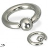 Spring Ball Captive Bead Ring, 6 Ga