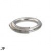 Spring wire captive ring, 10 ga