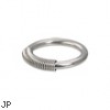 Spring wire captive ring, 12 ga