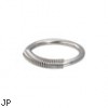 Spring wire captive ring, 16 ga