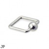 Square captive bead ring, 14 ga