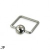 Square captive bead ring, 16 ga