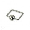 Square captive bead ring, 18 ga