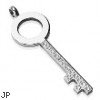 Stainless Steel Bling Key Pendant