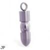 Stainless steel bullet pendant