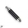 Stainless Steel IP Black Bullet Pendant