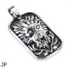 Stainless Steel Medieval Lion Design Casted Dog Tag Pendant