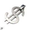 Stainless steel money sign pendant