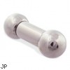 Stainless steel straight barbell, 00ga