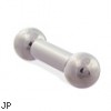 Stainless steel straight barbell, 0ga