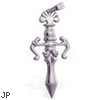 Stainless steel sword pendant