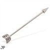 Steel arrow industrial straight barbell, 14 ga