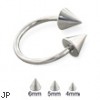 Steel cone horseshoe ring, 14 ga