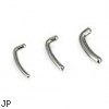 Steel eyebrow retainer, 14, 16 or 18 ga