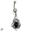 Steel Hematite Vintage Brooch Chandelier