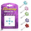 Sterling silver nose pin pack with 5 assorted shapes, 20 ga