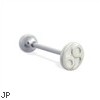 Straight barbell with 69 round top, 14 ga