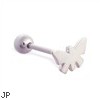 Straight barbell with butterfly top, 14 ga