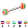 Straight barbell with circle balls, 12 ga