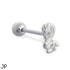 Straight barbell with dragon top, 14 ga