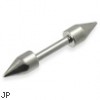 Straight barbell with spikes, 12 ga