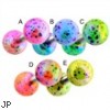 Surgical Steel Cartilage/Tragus Barbell with balls with multi colored splatter.