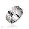 Surgical Steel Checker Pattern Ring