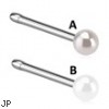 Surgical Steel Nose Bone Pearl Coated Ball