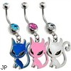 Surgical Steel Sassy Kitty Belly ring