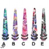 Swirly marble multi-color taper