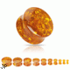 Synthetic amber saddle plug