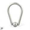 Teardrop captive bead ring, 16 ga