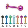 Titanium anodized labret, 14 ga