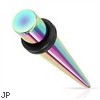 Titanium anodized rainbow taper