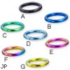 Titanium anodized segment ring, 10 ga