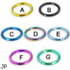 Titanium anodized segment ring, 12 ga