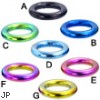 Titanium anodized segment ring, 6 ga