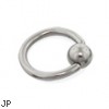 Titanium captive bead ring, 12 ga