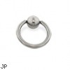 Titanium captive bead ring, 14 ga