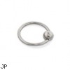 Titanium captive bead ring, 16 ga