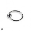 Titanium captive bead ring, 18 ga