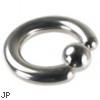 Titanium captive bead ring, 4 ga