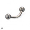 Titanium curved barbell, 12 ga